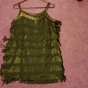 Forever 21 black tassle flapper dress